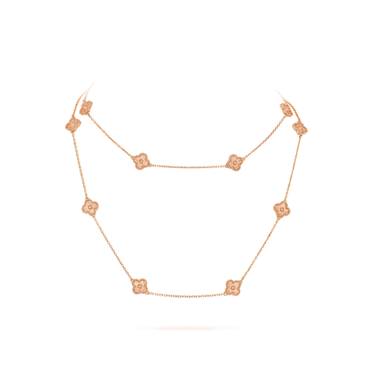 Van Cleef & Arpel Sweet Alhambra necklace 16 motifs, 18K Rose Gold (Pre-Owned)