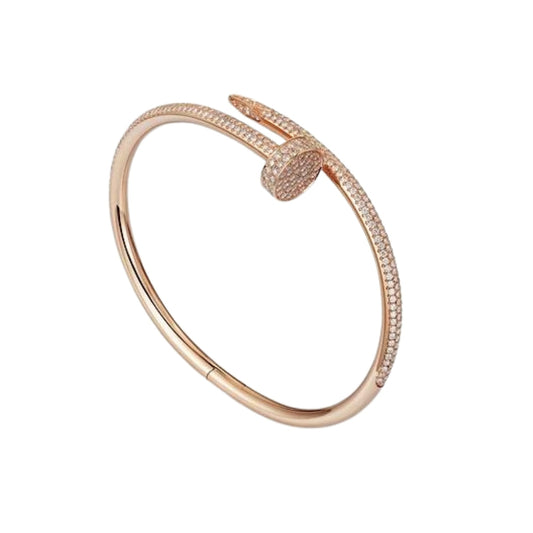 Cartier Juste Un Clou Diamond Pave Bracelet – 18K Rose Gold (Pre-Owned)
