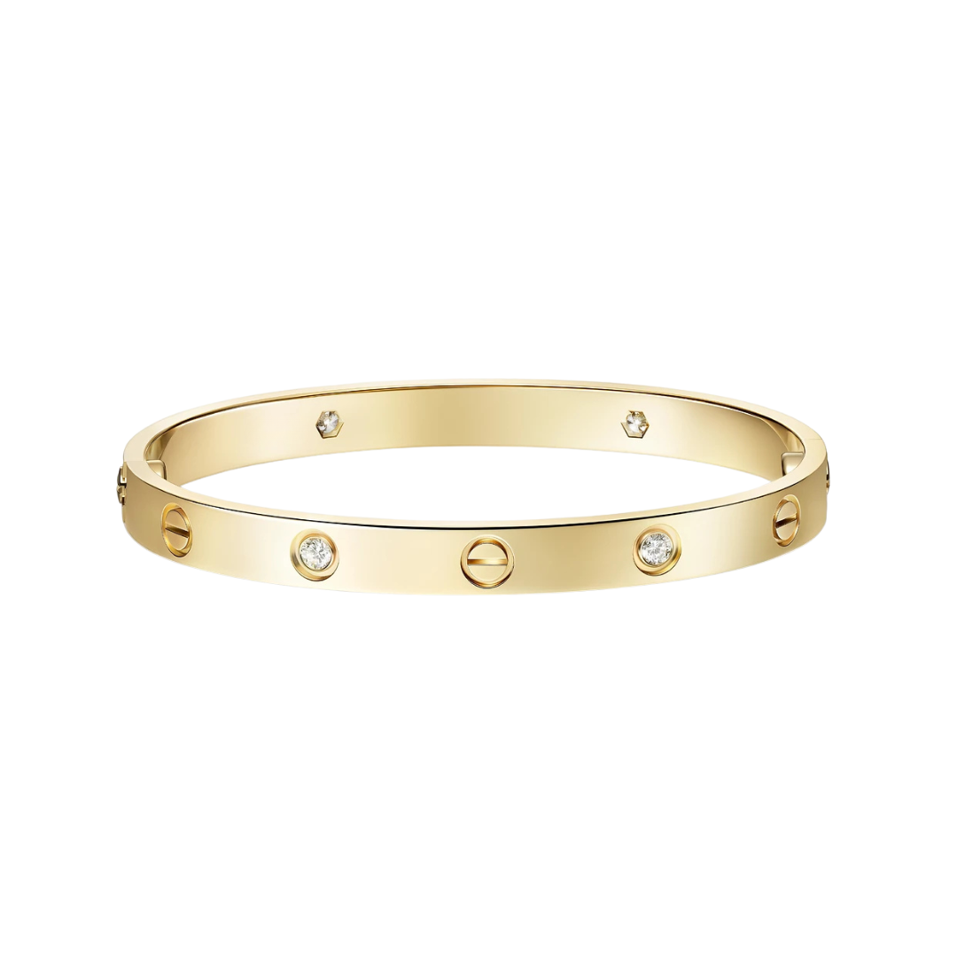 Cartier LOVE Bracelet Brushed 4 Diamond – 18K Rose Gold