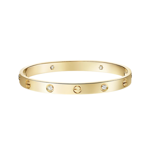 Cartier LOVE Bracelet Brushed 4 Diamond – 18K Rose Gold