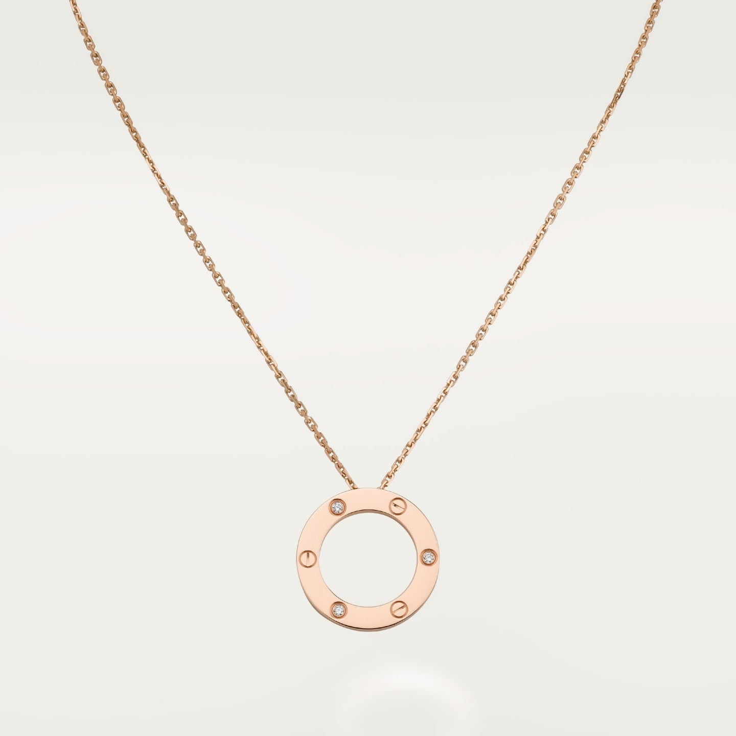 Cartier Love Pendant 3 Diamonds 18ct Rose Gold