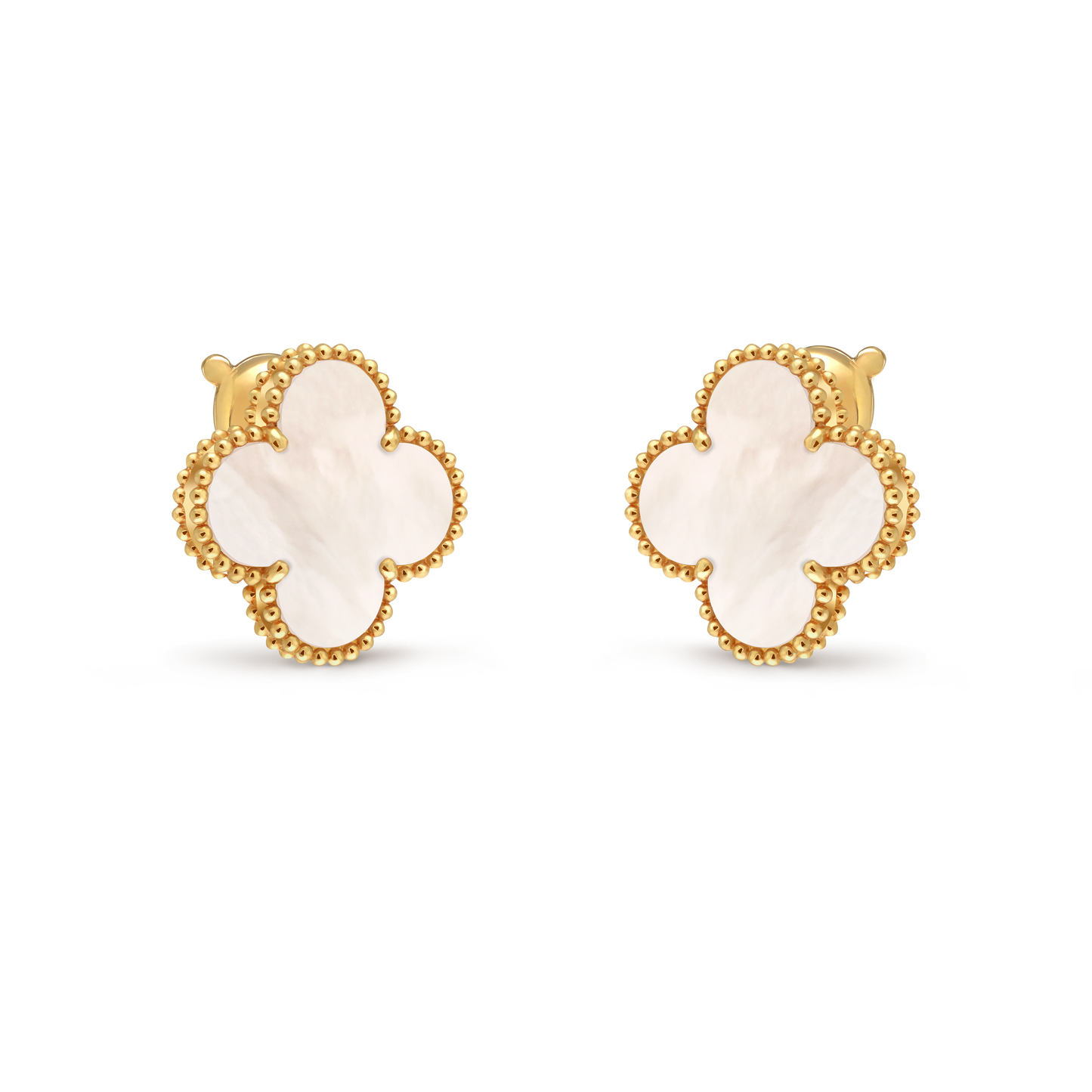 Van Cleef & Arpels Magic Alhambra Earrings Mother Of Pearl 18K Yellow Gold