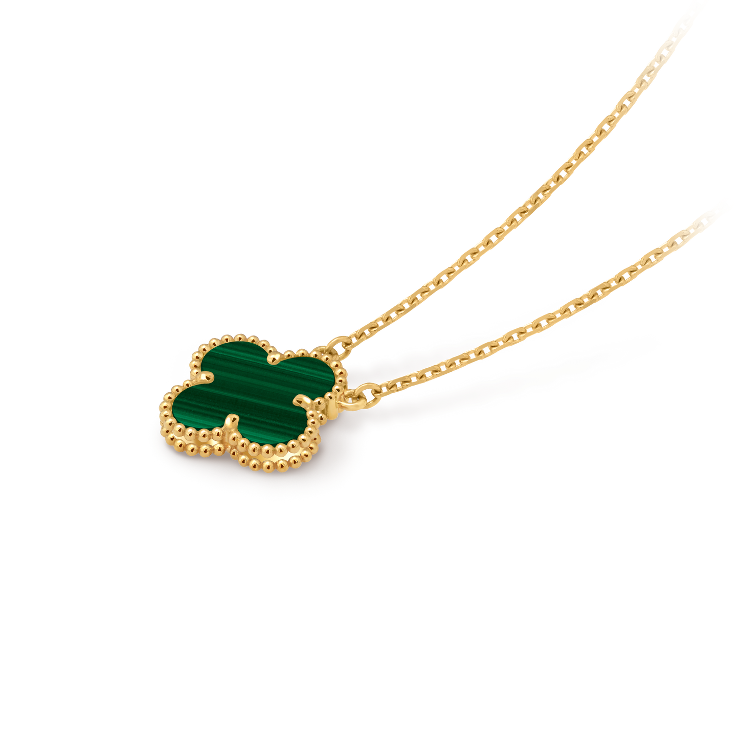 Van Cleef & Arpels Sweet Alhambra Pendant – Malachite, 18K Yellow Gold