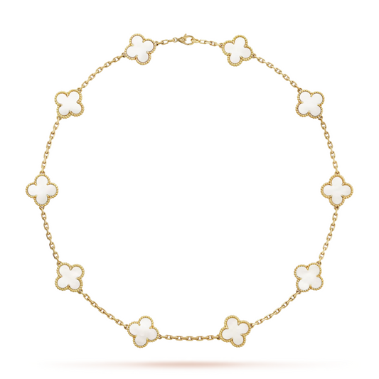 Van Cleef & Arpels Alhambra necklace 10 motifs, Mother of Pearl 18K Yellow Gold (Pre-Owned)