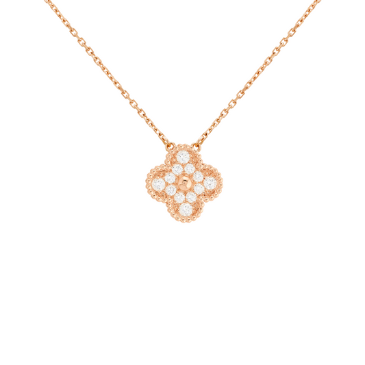 Van Cleef & Arpels Alhambra Pendant full diamonds – 18K Rose Gold (Pre-Owned)