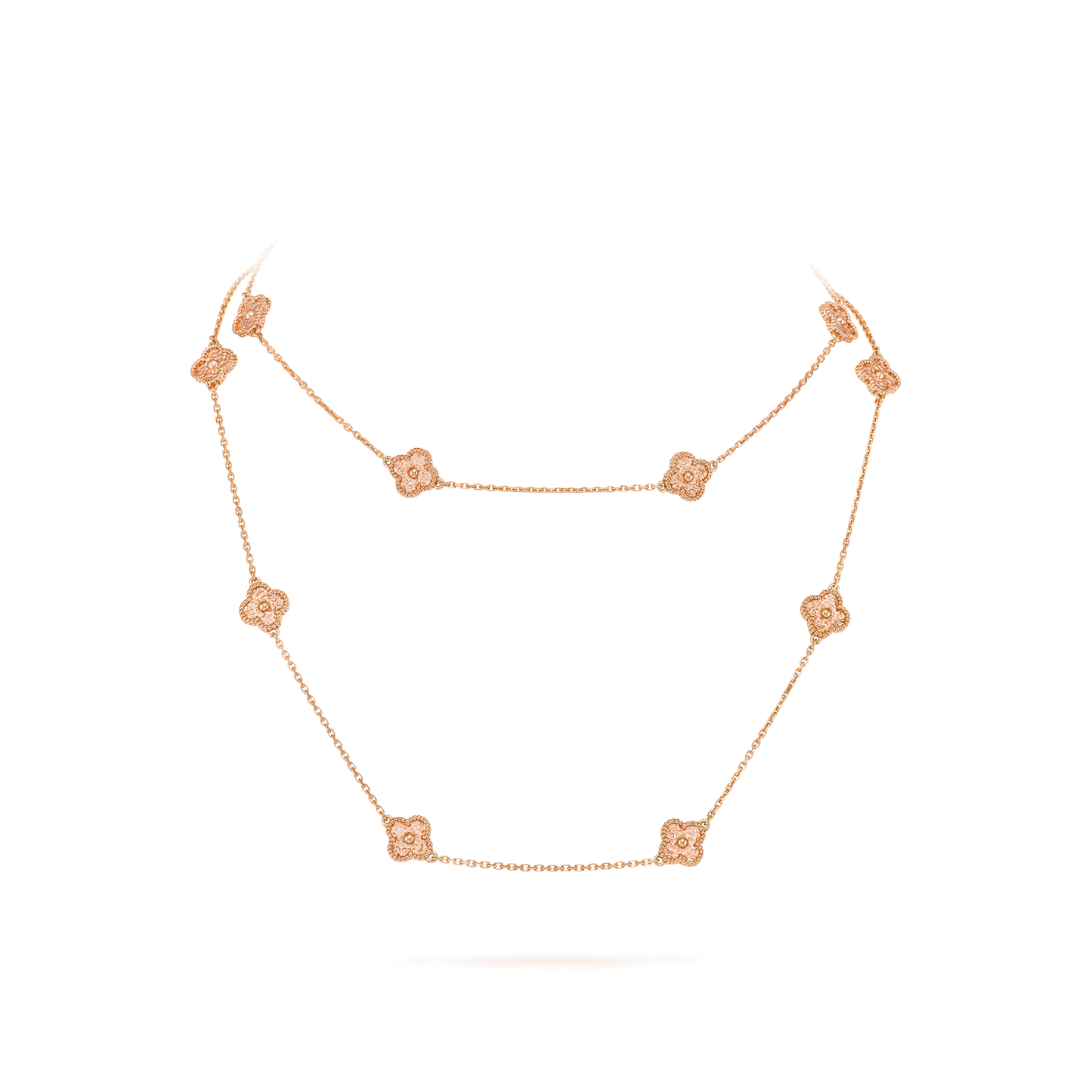 Van Cleef & Arpel Sweet Alhambra necklace 16 motifs, 18K Rose Gold (Pre-Owned)