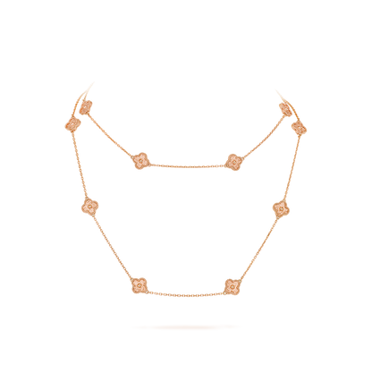 Van Cleef & Arpel Sweet Alhambra necklace 16 motifs, 18K Rose Gold (Pre-Owned)