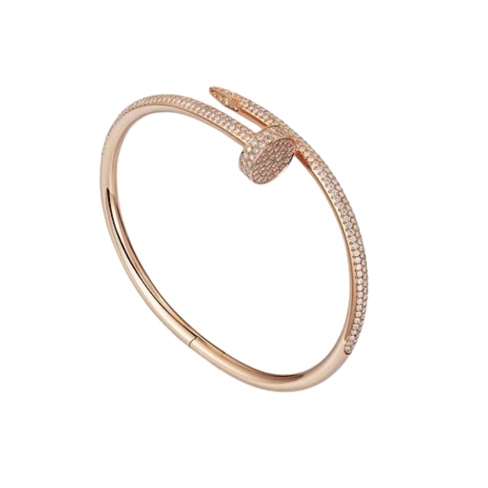 Cartier Juste Un Clou Diamond Pave Bracelet – 18K Rose Gold (Pre-Owned)