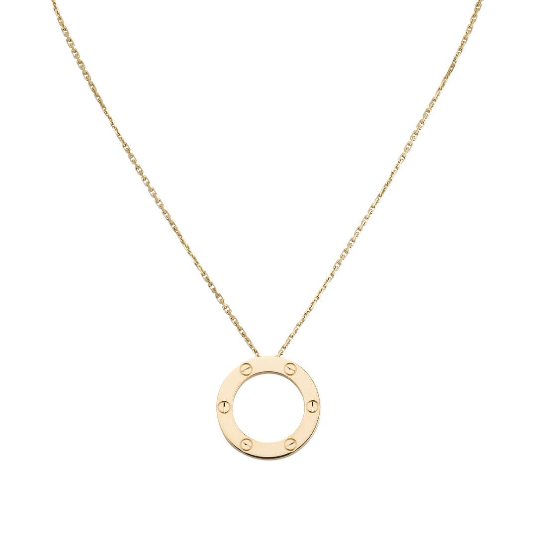 Cartier Love Pendant 3 Diamonds 18k Yellow Gold