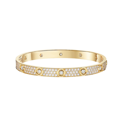 Cartier Love Bracelet Full Paved 10 Diamonds 18ct Gold