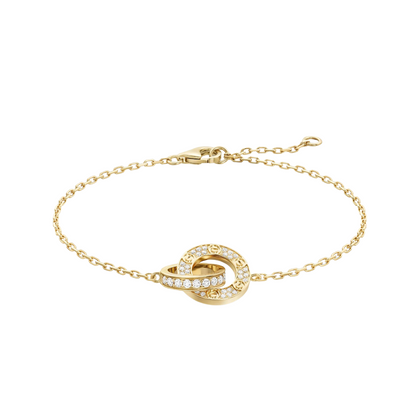 Cartier Love Bracelet Full Paved Diamond On Chain 18ct