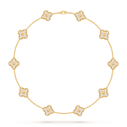 Van Cleef & Arpels Alhambra necklace 10 motifs, Diamond 18K Yellow Gold (Pre-Owned)
