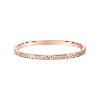 Cartier Small Love Bracelet Full Pave Diaonds 18k Gold