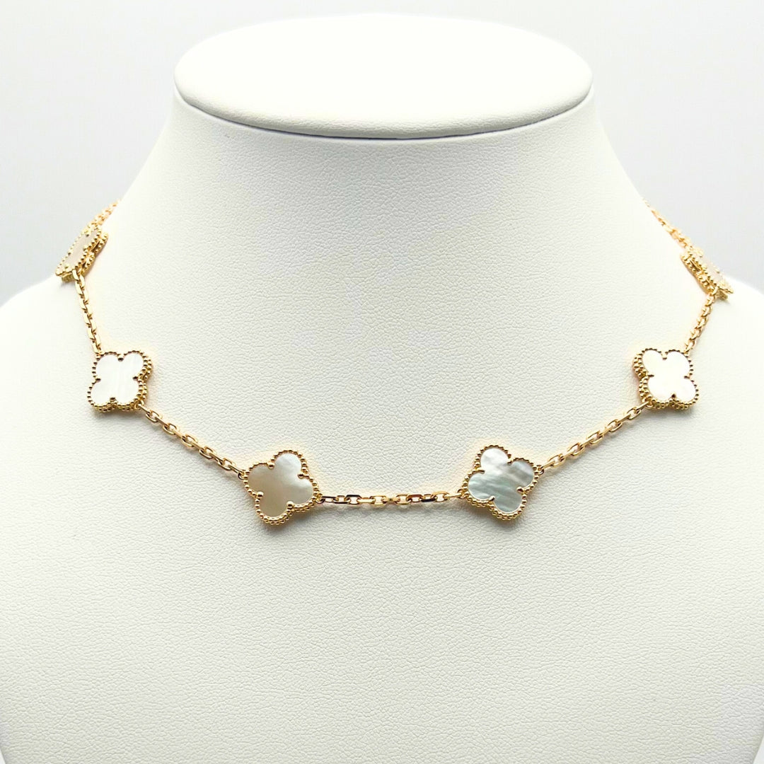 Van Cleef & Arpels Alhambra necklace 10 motifs, Mother of Pearl 18K Yellow Gold (Pre-Owned)
