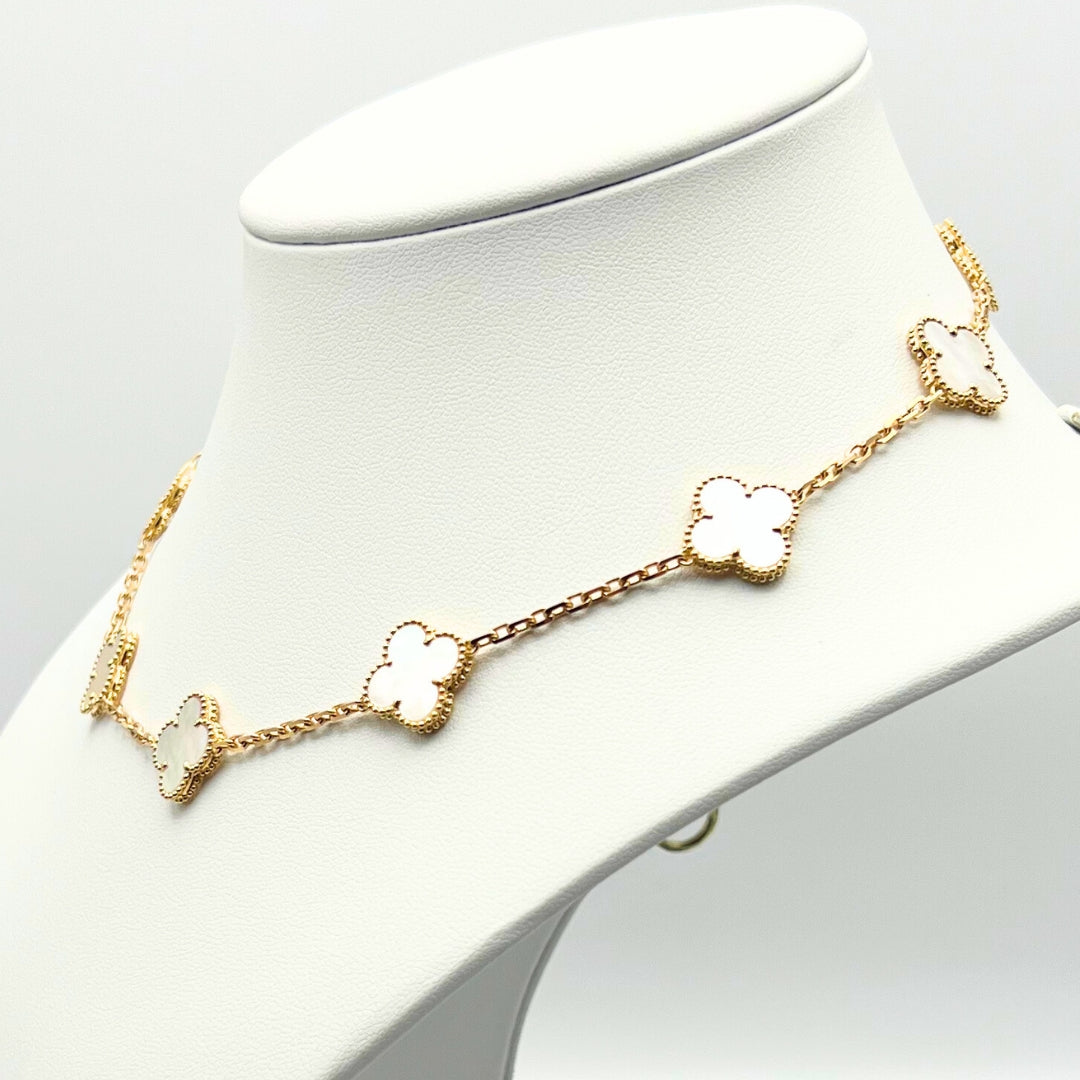 Van Cleef & Arpels Alhambra necklace 10 motifs, Mother of Pearl 18K Yellow Gold (Pre-Owned)