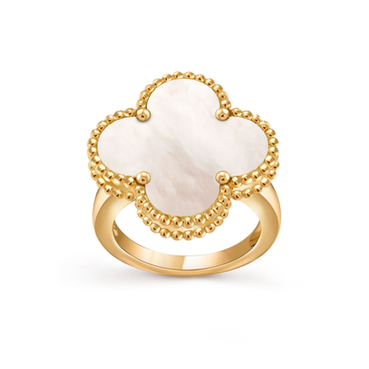 Van Cleef & Arpels Magic Alhambra Ring 18k Yellow Gold Mother of Pearl