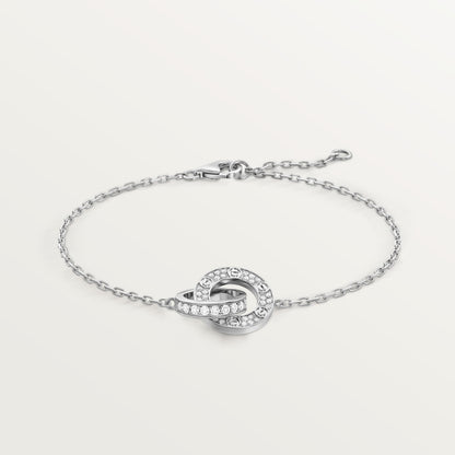 Cartier Love Bracelet Full Paved Diamond On Chain 18ct