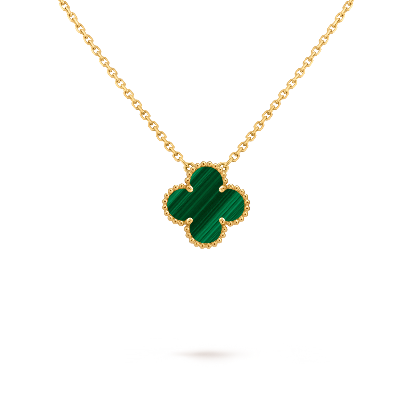 Van Cleef & Arpels Sweet Alhambra Pendant – Malachite, 18K Yellow Gold
