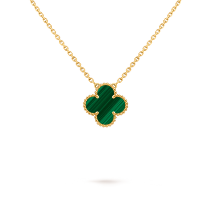 Van Cleef & Arpels Sweet Alhambra Pendant – Malachite, 18K Yellow Gold