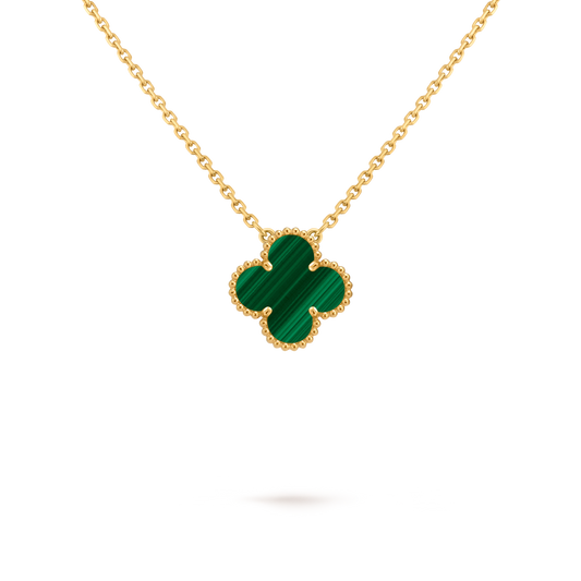 Van Cleef & Arpels Sweet Alhambra Pendant – Malachite, 18K Yellow Gold