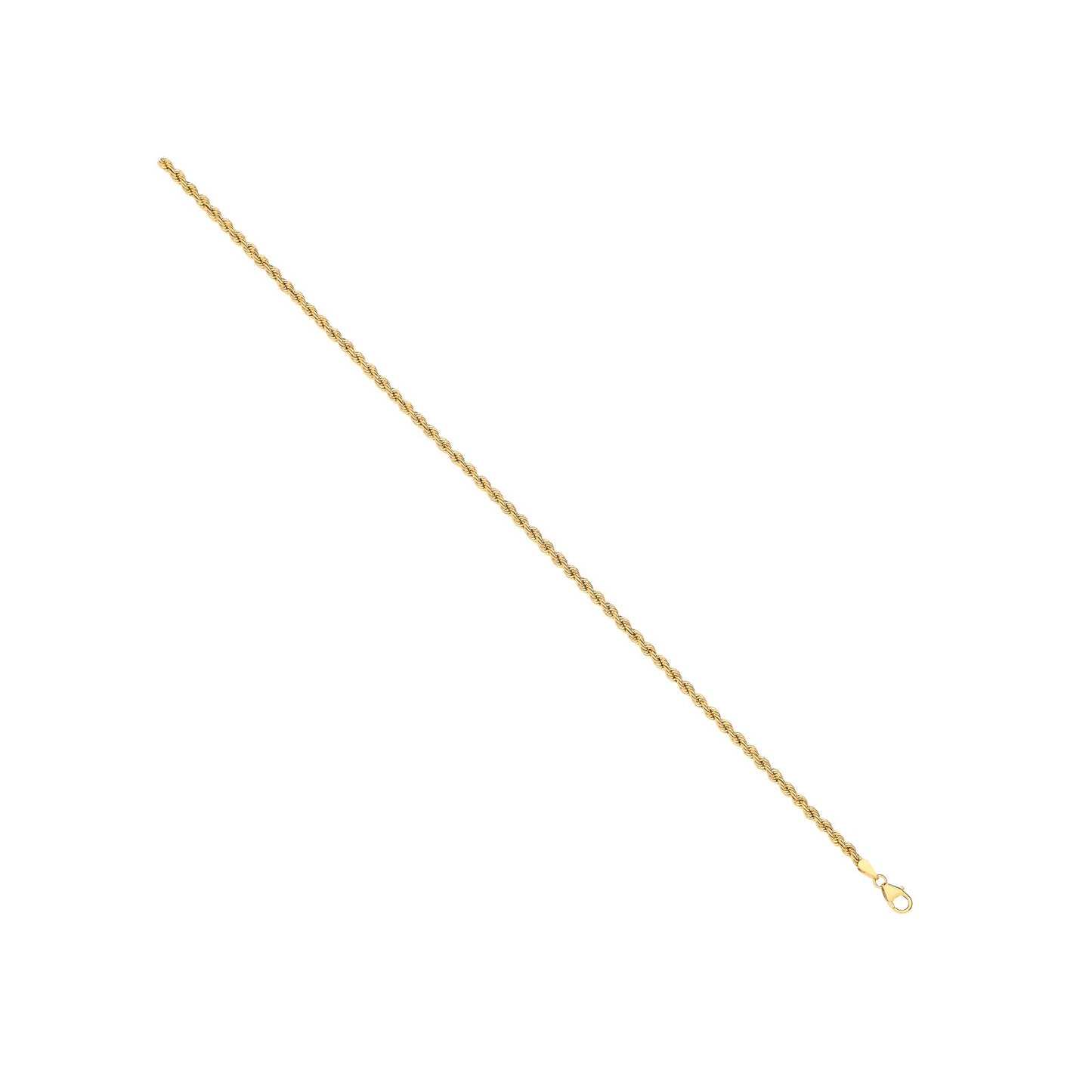 14ct Yellow Gold Hollow Rope 2.7mm Chain | Maison D'amour Luxury Fine Jewellery Collection Online