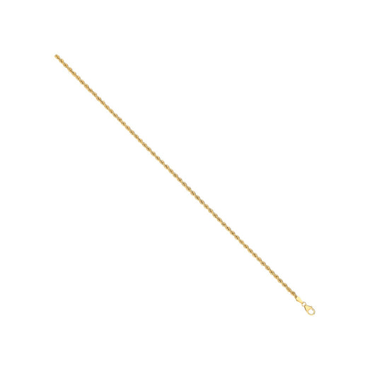 14ct Yellow Gold Hollow Rope 2.7mm Chain | Maison D'amour Luxury Fine Jewellery Collection Online