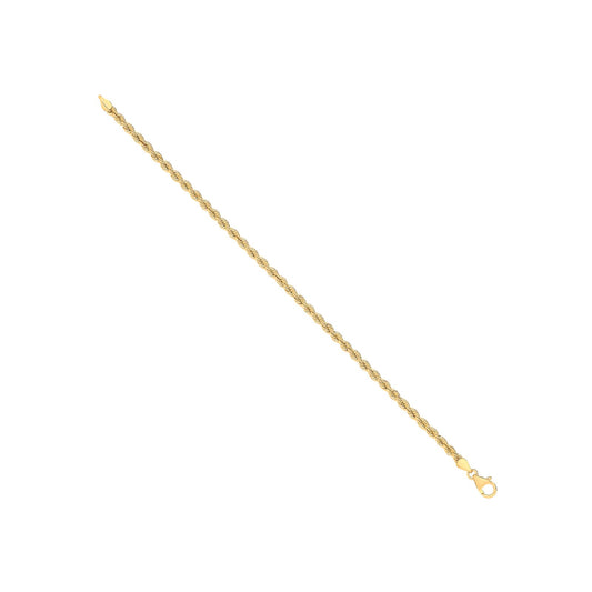 14ct Yellow Gold Hollow Rope 3.3mm Chain | Maison D'amour Luxury Fine Jewellery Collection Online