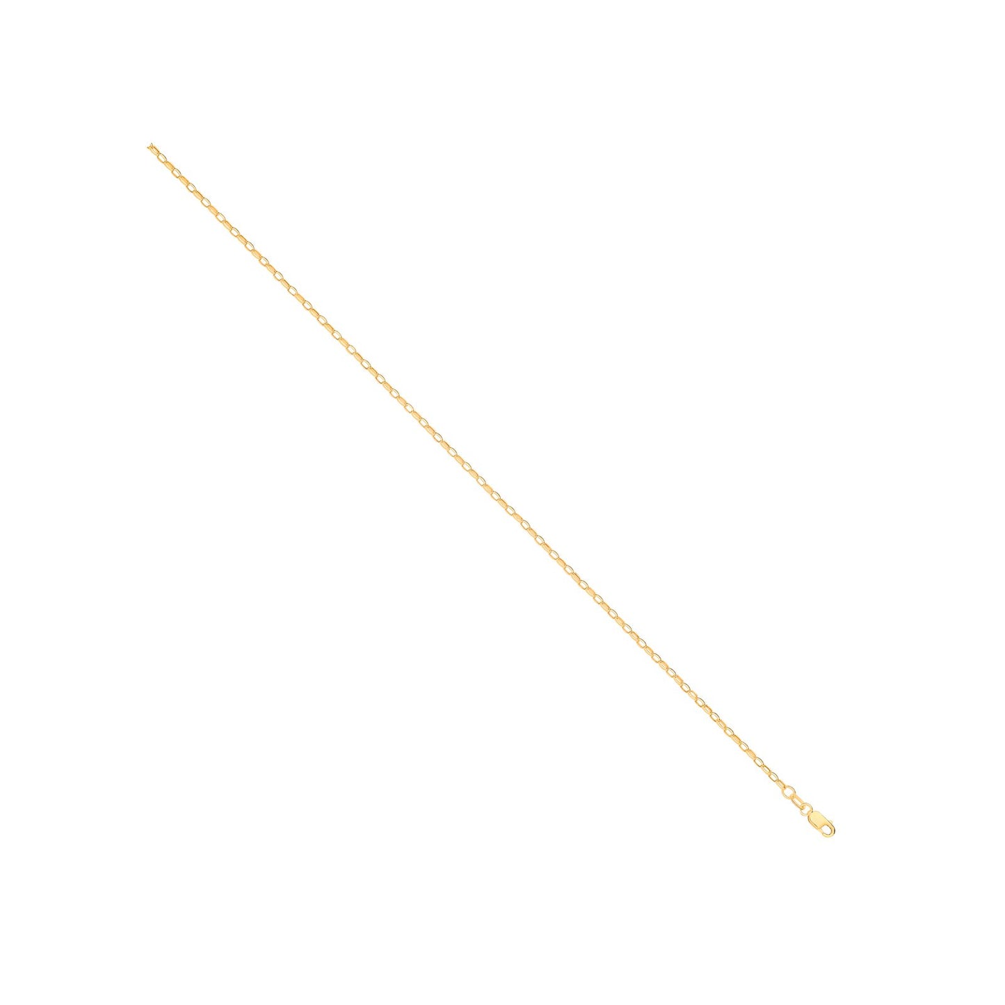 14ct Yellow Gold Hollow Oval Faceted Belcher 2.2mm Chain | Maison D'amour Luxury Fine Jewellery Collection Online
