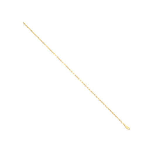 14ct Yellow Gold Hollow Oval Faceted Belcher 2.2mm Chain | Maison D'amour Luxury Fine Jewellery Collection Online