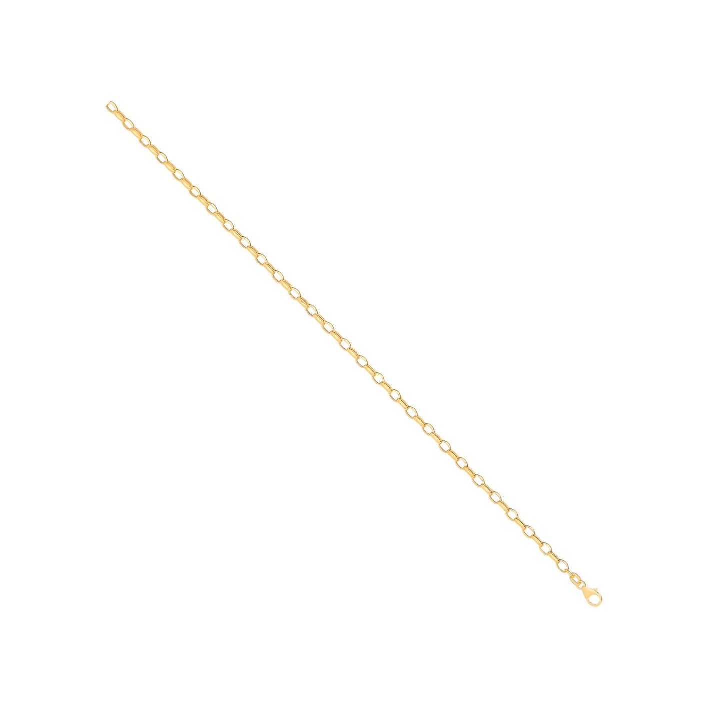 14ct Yellow Gold Hollow Oval Faceted Belcher 3.5mm Chain | Maison D'amour Luxury Fine Jewellery Collection Online