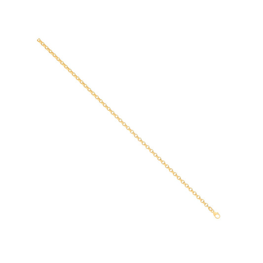 14ct Yellow Gold Hollow Round D/c Belcher 3.3mm Chain | Maison D'amour Luxury Fine Jewellery Collection Online