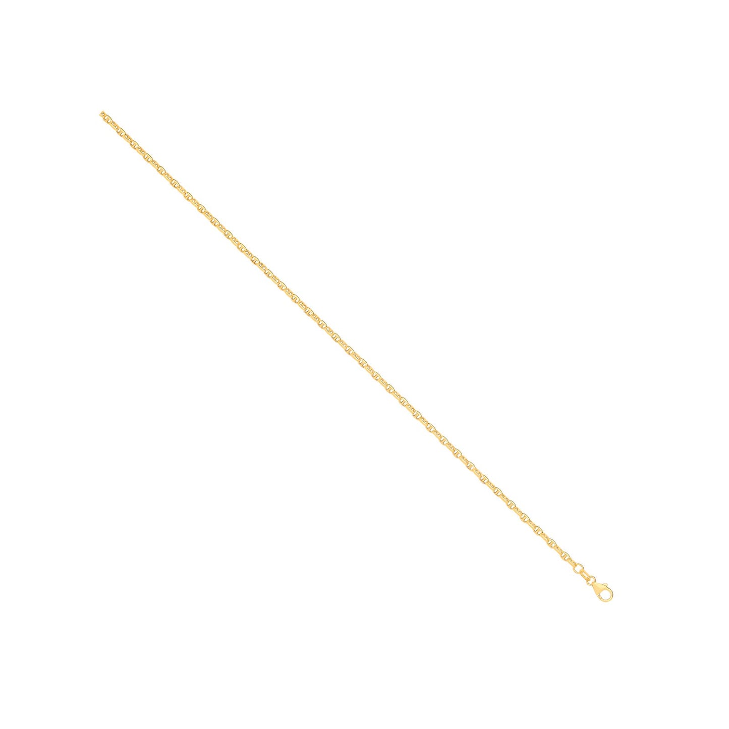 14ct Yellow Gold Hollow Oval Puff Marine 2.7mm Chain | Maison D'amour Luxury Fine Jewellery Collection Online
