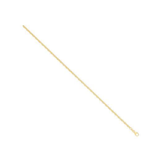 14ct Yellow Gold Hollow Oval Puff Marine 2.7mm Chain | Maison D'amour Luxury Fine Jewellery Collection Online