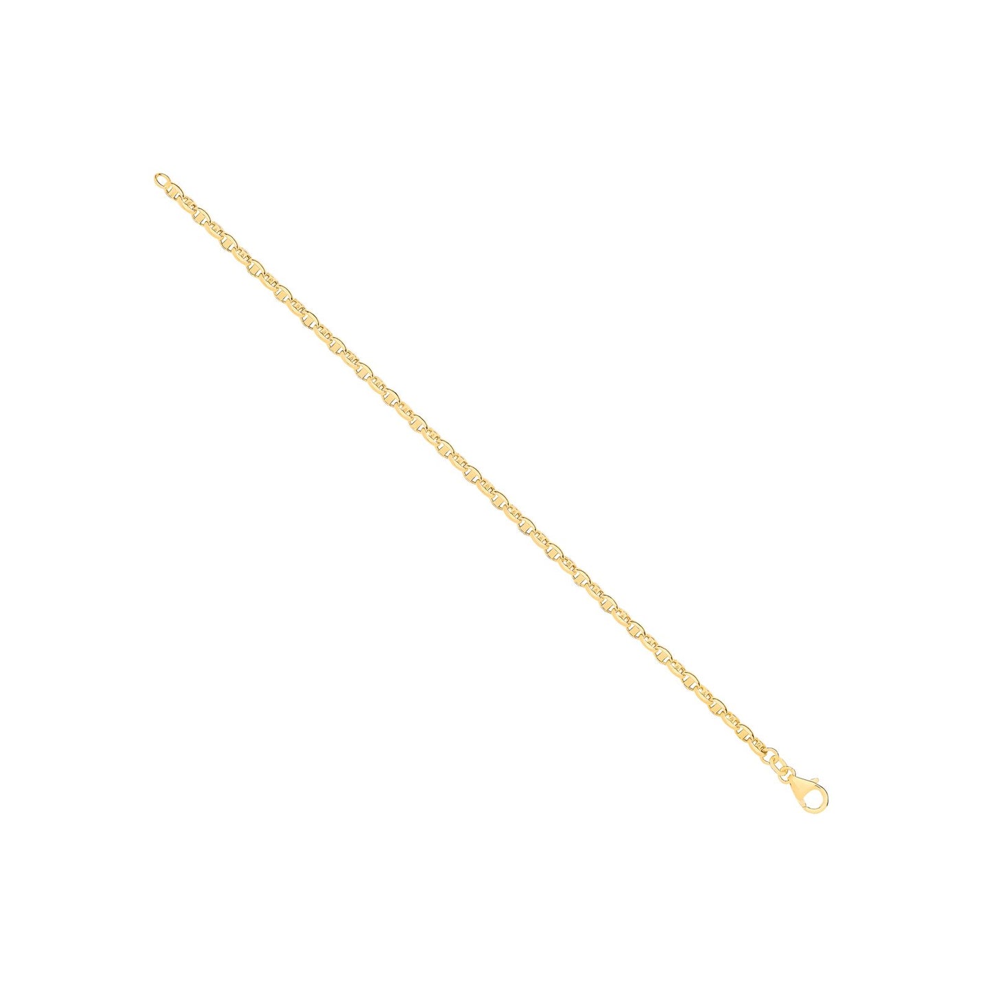 14ct Yellow Gold Hollow Oval Puff Marine 3.6mm Chain | Maison D'amour Luxury Fine Jewellery Collection Online
