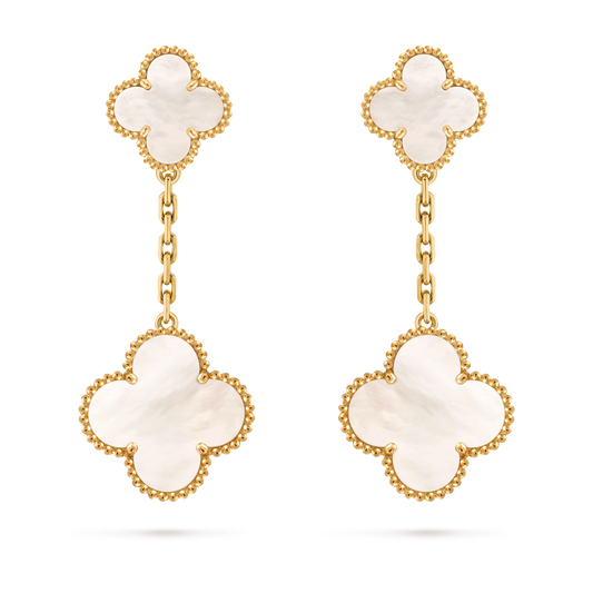 Van Cleef & Arpels Magic Alhambra earrings 2 motif Mother of Pearl