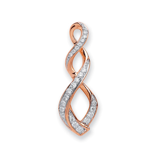 18ct Rose Gold 0.35ct Diamond Pendant | Maison D'amour Luxury Fine Jewellery Collection Online