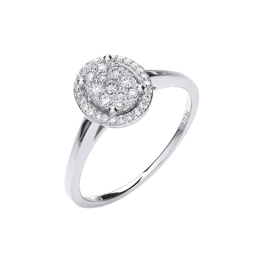 18ct White Gold 0.20ct Diamond Dress Ring | Maison D'amour Luxury Fine Jewellery Collection Online