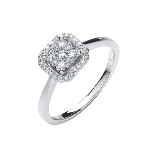 18ct White Gold 0.20ct Diamond Dress Ring | Maison D'amour Luxury Fine Jewellery Collection Online