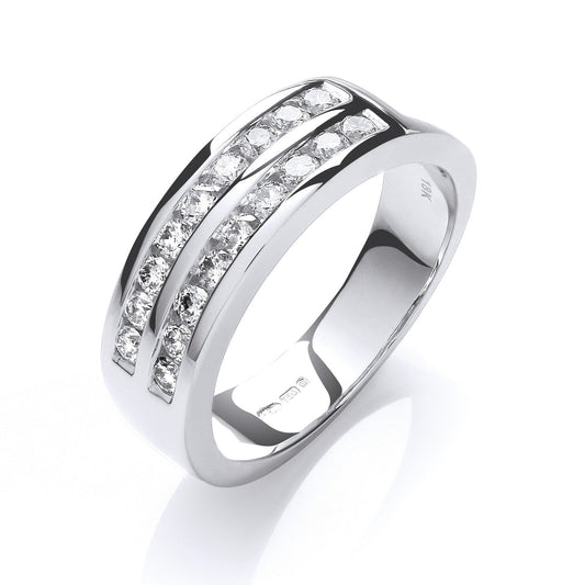 18ct White Gold  D.0.50ctw Diamond Half Eternity Ring | Maison D'amour Luxury Fine Jewellery Collection Online