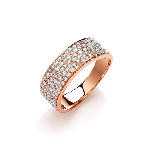 18ct Rose Gold 0.60ct Pave Set Ring | Maison D'amour Luxury Fine Jewellery Collection Online