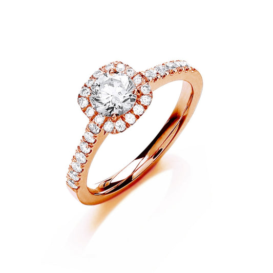 18ct Rose Gold 0.80ctw Certificated Engagement Ring | Maison D'amour Luxury Fine Jewellery Collection Online