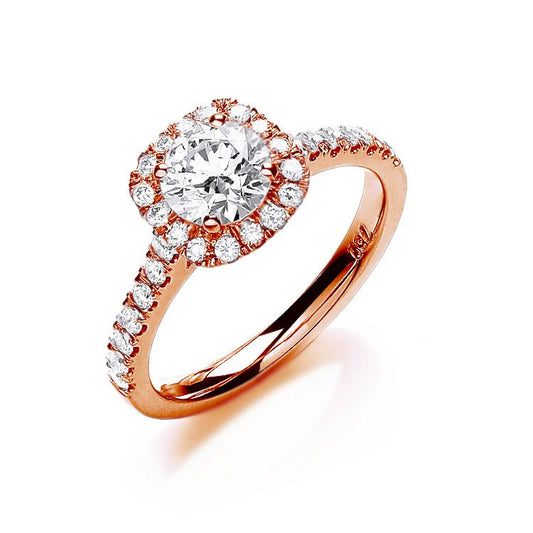 18ct Rose Gold 1.00ctw Certificated Engagement Ring | Maison D'amour Luxury Fine Jewellery Collection Online