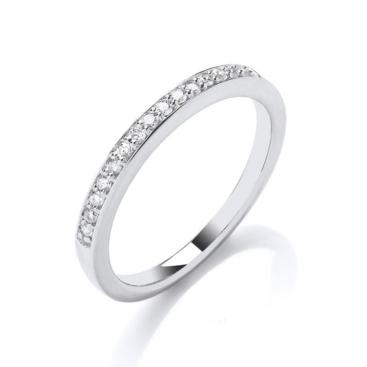 18ct White Gold 0.14ct Half Eternity Ring | Maison D'amour Luxury Fine Jewellery Collection Online