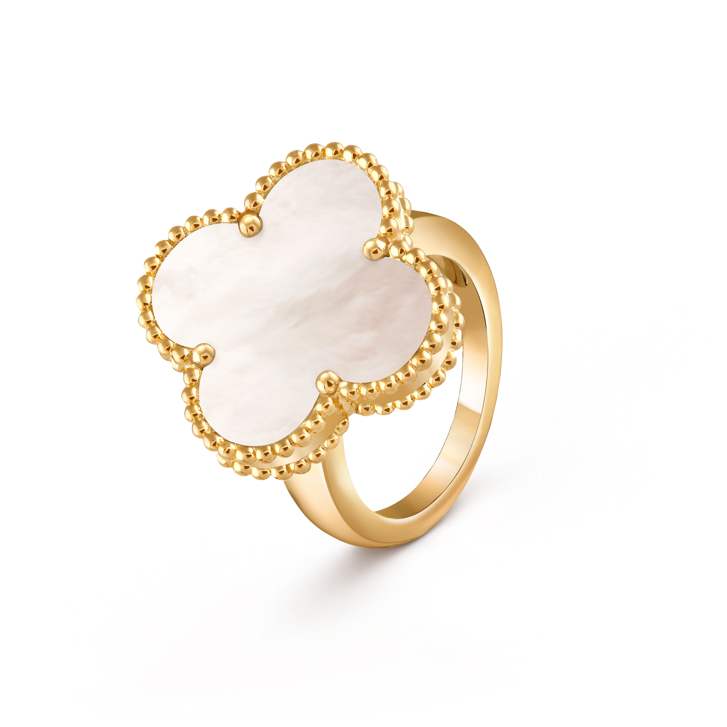 Van Cleef & Arpels Magic Alhambra Ring 18k Yellow Gold Mother of Pearl