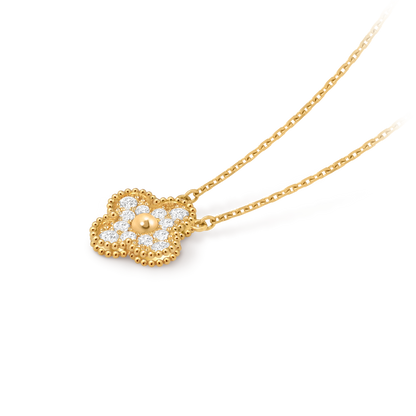 Van Cleef & Arpels Alhambra Pendant full diamonds – 18K Yellow Gold (Pre-Owned)