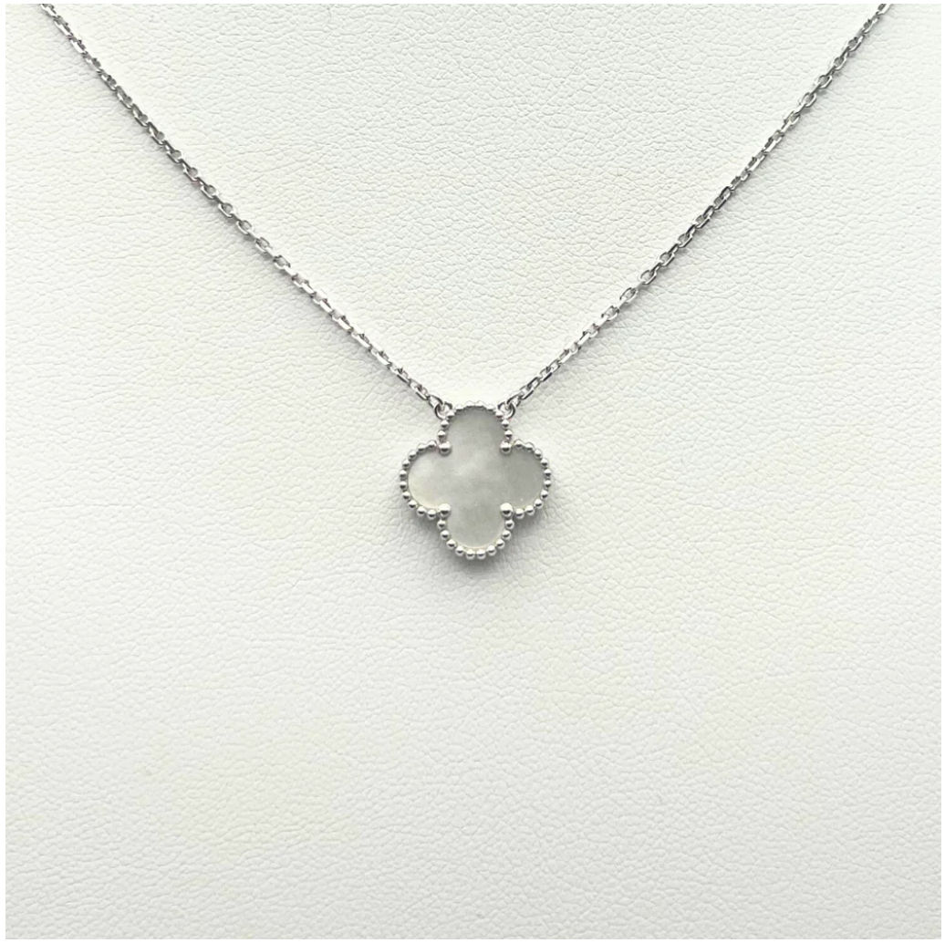 Van Cleef & Arpels Sweet Alhambra Pendant – Mother-of-Pearl, 18K White Gold (Pre-Owned)