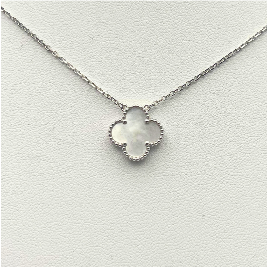 Van Cleef & Arpels Sweet Alhambra Pendant – Mother-of-Pearl, 18K White Gold (Pre-Owned)