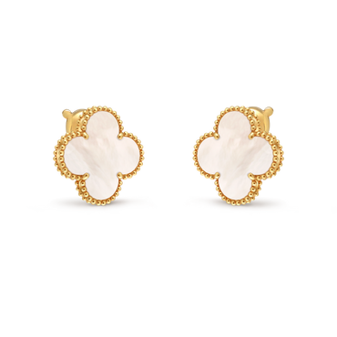 Van Cleef & Arpels Magic Alhambra Earrings Mother Of Pearl 18K Yellow Gold