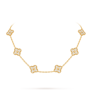 Van Cleef & Arpels Alhambra necklace 10 motifs, Diamond 18K Yellow Gold (Pre-Owned)