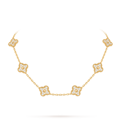 Van Cleef & Arpels Alhambra necklace 10 motifs, Diamond 18K Yellow Gold (Pre-Owned)